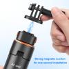 Sanpyl Action Camera Tripod: Magnetic Quick Release Selfie Stick & 63" Extendable Stand, Lightweight for X4 X3 Camera - Vlog Handle with Fast Release view 3