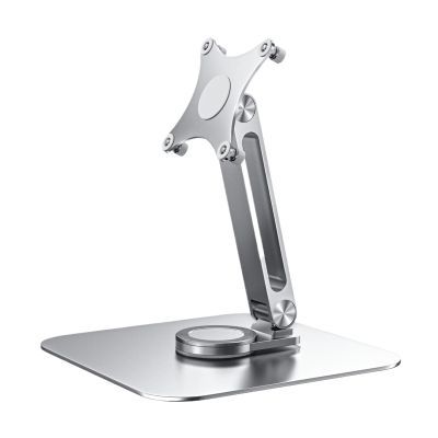 Aluminum Alloy Stand For Protable Monitor Table Bracket Adjustable Rotation M4 Screw Bases Strong Load Capacity Super Stable(Silver)