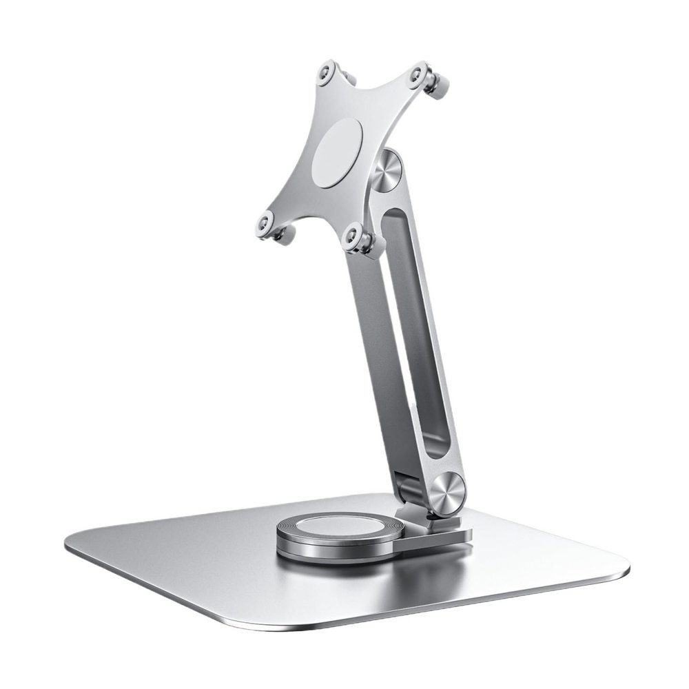 Aluminum Alloy Stand For Protable Monitor Table Bracket Adjustable Rotation M4 Screw Bases Strong Load Capacity Super Stable(Silver)