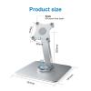 Aluminum Alloy Stand For Protable Monitor Table Bracket Adjustable Rotation M4 Screw Bases Strong Load Capacity Super Stable(Silver) view 2