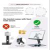 Aluminum Alloy Stand For Protable Monitor Table Bracket Adjustable Rotation M4 Screw Bases Strong Load Capacity Super Stable(Silver) view 4