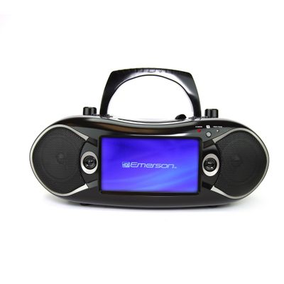 Emerson EDL-2870H Bluetooth DVD Boombox with AM/FM Radio & Digital TV, Portable Multimedia Player with 7" LCD Screen, HDMI, Bluetooth, USB/SD Playback, Twin Speakers, Black (Renewed)