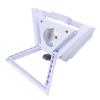 Dpofirs Mini Mount, Ethernet Satellite Bracket for 38.5MM Pipe - ABS Metal Construction, Multifunctional with Screw Holes for Easy Installation and Portability view 4
