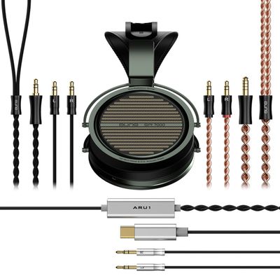 Aune SR7000 Full-Size Closed-Back Headphones with MLD Driver, Dynamic Driver, Detachable Cable, Over-Ear HiFi Hi-Res Audiophile Headphones for HiFi System, Home Audio, DAP with ARU1 DAC