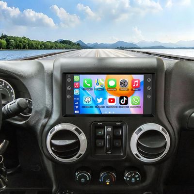 Surakey Car Stereo Radio for Jeep Wrangler JK 2007-2017 Android 13 with CarPlay Wireless Android Auto, 7inch Touchscreen WiFi GPS Mirror Link Bluetooth FM SWC + Backup Camera 2+32G