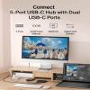 Belkin Connect AVC022fqBK USB-C Hub 5-in-1 Max 100W High Speed Data Transfer 4K@60Hz HDMI Output, 5Gbps Ultra Fast Data Transfer, Slim Hub for Windows, MacOS/iOS Compatible MacBook Pro, Air, iPad Pro view 2