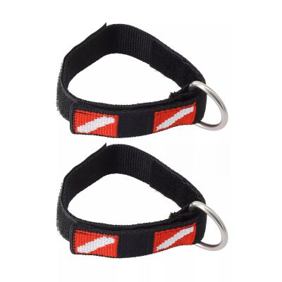 BUBEFSKD 2Pcs Scubas Diving Adjustable Wrist Strap Wristband With Stainless Steel Rings For Dives Light Flashlight Cameras Dives Lights