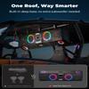 KEMIMOTO Midnight 90 UTV Sound System All-in-One Audio Roof Speaker w/FM Radio and Dual 5.25" Woofer RGB, BT5.3 800W Max IP66 Waterproof Compatible with Polaris RZR Can Am, Roll Bar Mounted Only view 2