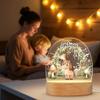 callie Acrylic Night Light Name Plate Personalized, Custom Cute Animal Dog Cat with Wooden Base Bedroom Decor, Birthday Gifts Kid Gifts for Family (Forest Animal) view 4