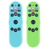 [2-Pack] HZIME New Replacement Remote Control Cover Compatible for VIZIO XRT270 Series Smart TV Remote Control, Silicone Controller Case Sleeve (Glow-in-The-Dark Blue and Green) view 1