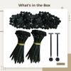 200 Pieces Self-Locking Nylon Zip Ties, 90Mm, Heavy Duty Uv-Resistant Cable Ties for Auto, Garage, and Home Use view 3