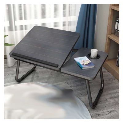 Adjustable Folding Laptop Table with Fan for Bed & Sofa - Simple Portable Computer Desk (Color: D) - Ideal for Home & Office Use