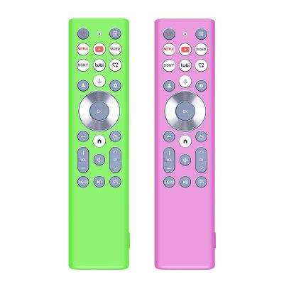 [2-Pack] New Replacement ERF6A80 ERF6G80H ERF6F80H Remote Control Cover Compatible for Hisense U6 U7 U8 U9 Series Smart TV Remote, Silicone Controller Case Sleeve (Glow-in-The-DarkGreen/Pink)