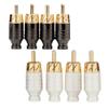 4PCS R1761 Gold Plated R/*C*A Plug Audio Adapter Connector AV Cable Professional Accessories(R1761) view 2