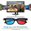 Anaglyph 3 10Pcs 3D Red Lens Viewing Glasses Theater 3D Movie Games Glasses Lightweight Keyboard Frame (Pack of 2) view 2