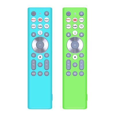 [2-Pack] New Replacement ERF6A80 ERF6G80H ERF6F80H Remote Control Cover Compatible for Hisense U6 U7 U8 U9 Series Smart TV Remote, Silicone Controller Case Sleeve (Glow-in-The-DarkBlue/Green)