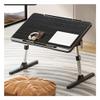 Adjustable Laptop Desk Tray Table for Bed - 5 Height Levels, Cup Holder, Angle Adjustable, Portable Lap Desk - Ideal for Home Office & Student Use (Crystal Black & White Options) view 1