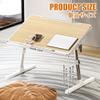 Adjustable Laptop Desk Tray Table for Bed - 5 Height Levels, Cup Holder, Angle Adjustable, Portable Lap Desk - Ideal for Home Office & Student Use (Crystal Black & White Options) view 2