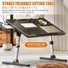 Adjustable Laptop Desk Tray Table for Bed - 5 Height Levels, Cup Holder, Angle Adjustable, Portable Lap Desk - Ideal for Home Office & Student Use (Crystal Black & White Options) view 3