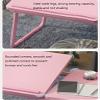 Adjustable Laptop Bed Desk with Cup Holder & Baffle, Portable Folding Tray Table for Writing & Eating, Multifunctional Bed Table (Black, 21.7 inches) view 4