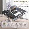 Adjustable Lap Desk, Portable Bed Table, Foldable Laptop Tray, Multi-Functional Notebook Stand for Reading & Writing, Gray & Black (60x40cm/23.6x15.7in) view 3