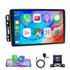 4+64G Android 14 Car Radio Stereo Upgrade for 2008-2012 Chevrolet Malibu 10 Inch Touch Screen GPS Navi Head Unit Radio Replacement Double Din w/Wireless Carplay & Android Auto Bluetooth BT DSP SWC view 2