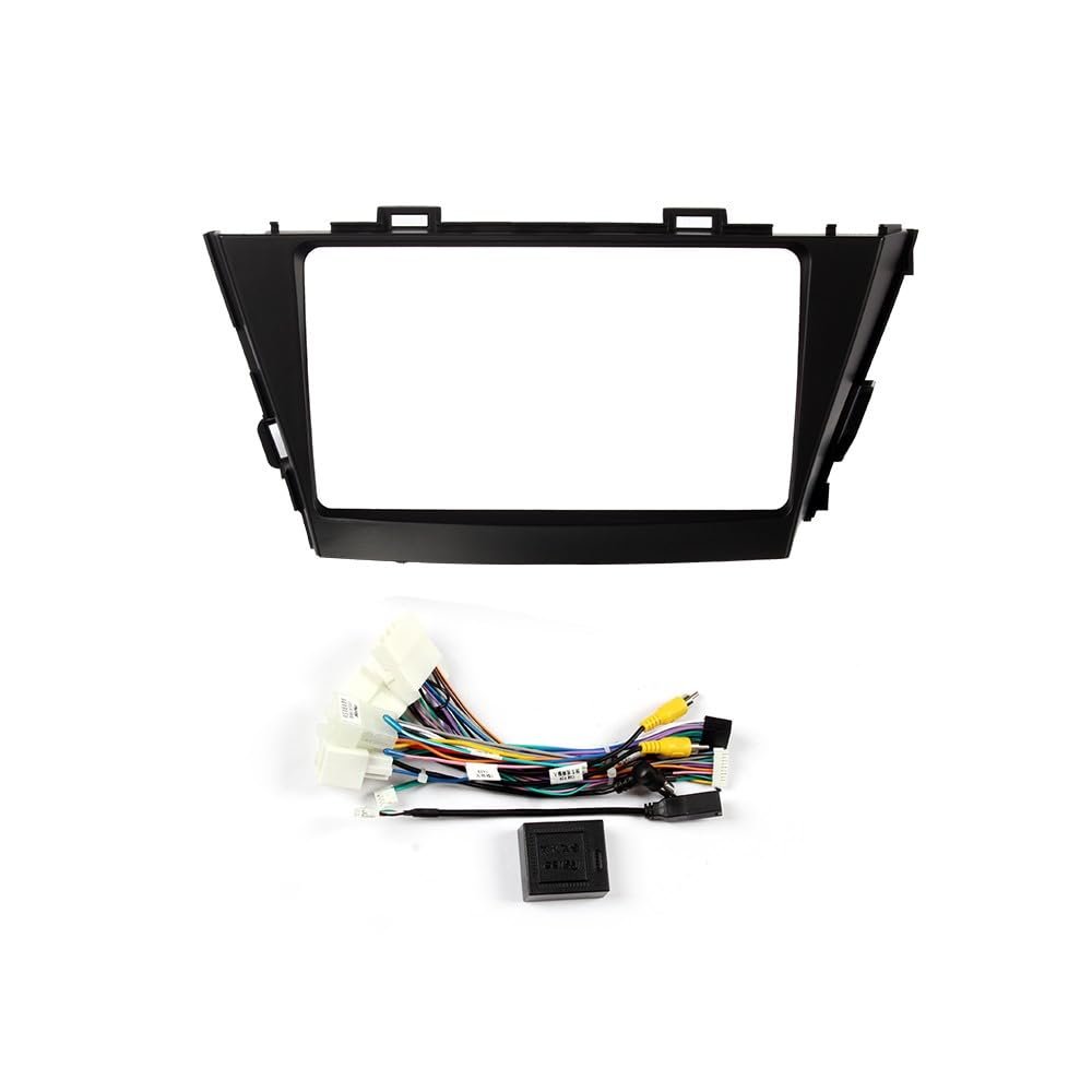 9" Car Radio Frame Bracket Stereo Mounting Frame with Wiring Harness Compatible with Toyota Prius 2013 LHD