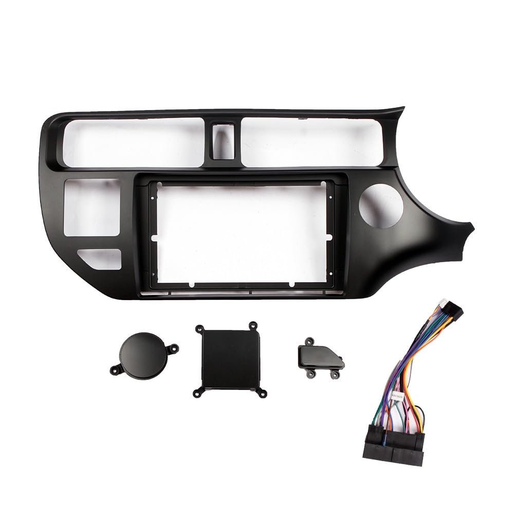 9" Car Radio Frame Bracket Stereo Mounting Frame with Wiring Harness Compatible with Kia Rio 2011 2012 2013 2014 2015 RHD