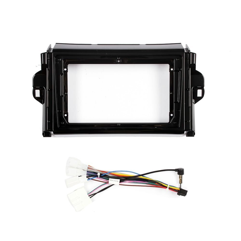 9" Car Radio Frame Bracket Stereo Mounting Frame with Wiring Harness Compatible with Toyota Fortuner Hilux 2015 2016 2017 2018 2019