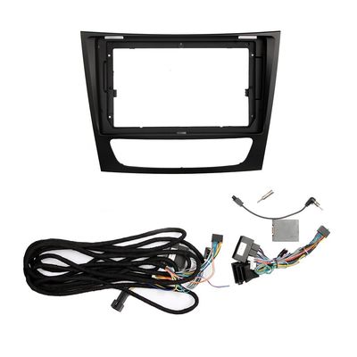 9" Car Radio Frame Bracket Stereo Mounting Frame with Wiring Harness Compatible with Benz E Class 2005 2006 2007 2008
