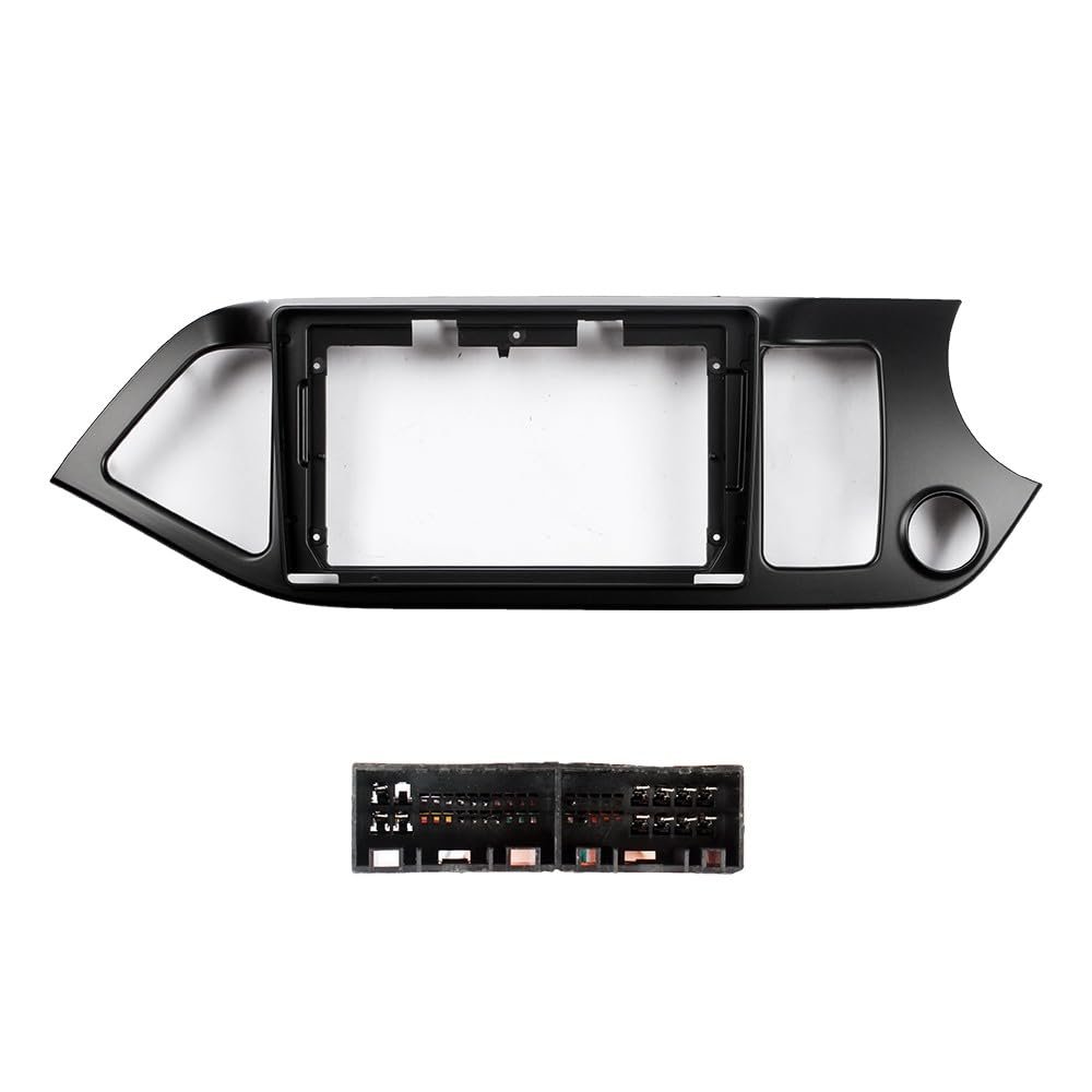 9" Car Radio Frame Bracket Stereo Mounting Frame with Wiring Harness Compatible with Kia Morning 2011 2012 2013 2014 2015 RHD