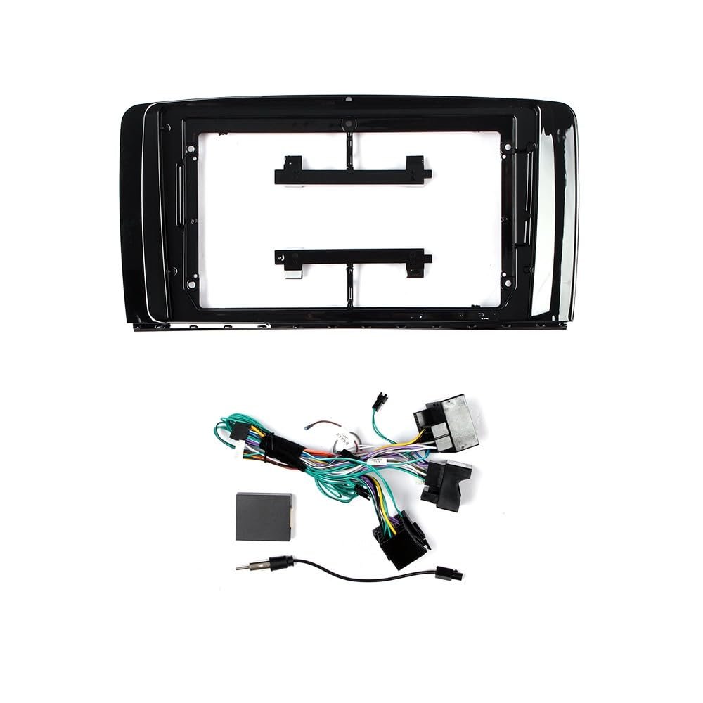 9" Car Radio Frame Bracket Stereo Mounting Frame with Wiring Harness Compatible with Benz W251 R300 R350 2006 2007 2008 2009 2010 2011 2012 2013 2014