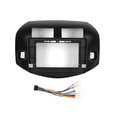 10" Car Radio Frame Bracket Stereo Mounting Frame with Wiring Harness Compatible with Toyota RAV4 2007 2008 2009 2010 2011 2012