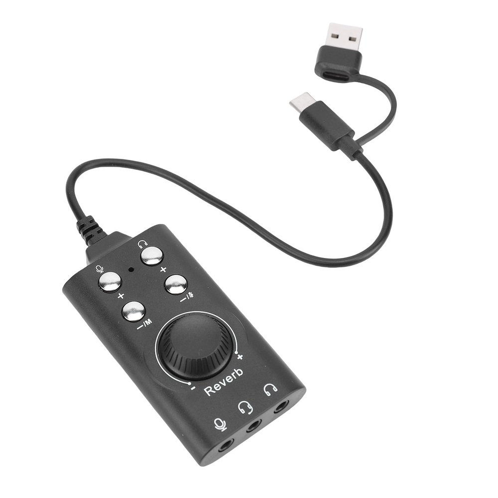 EBTOOLS USB Sound Card, External Stereo Sound Card, 7.1 Surround, USB to 3.5Mm Jack Adapter, with Volume Control, Voice Change, Plug and Play, for Pc, Laptop, Desktop, Headset