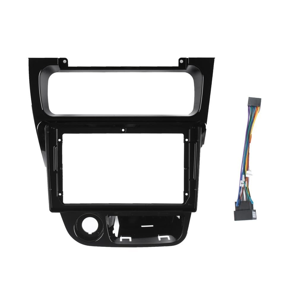 9" Car Radio Frame Bracket Stereo Mounting Frame with Wiring Harness Compatible with Proton Wira 1993 1994 1995 1996 1997 1998 1999 2001 2002 2003 2004 2005 2006 2007