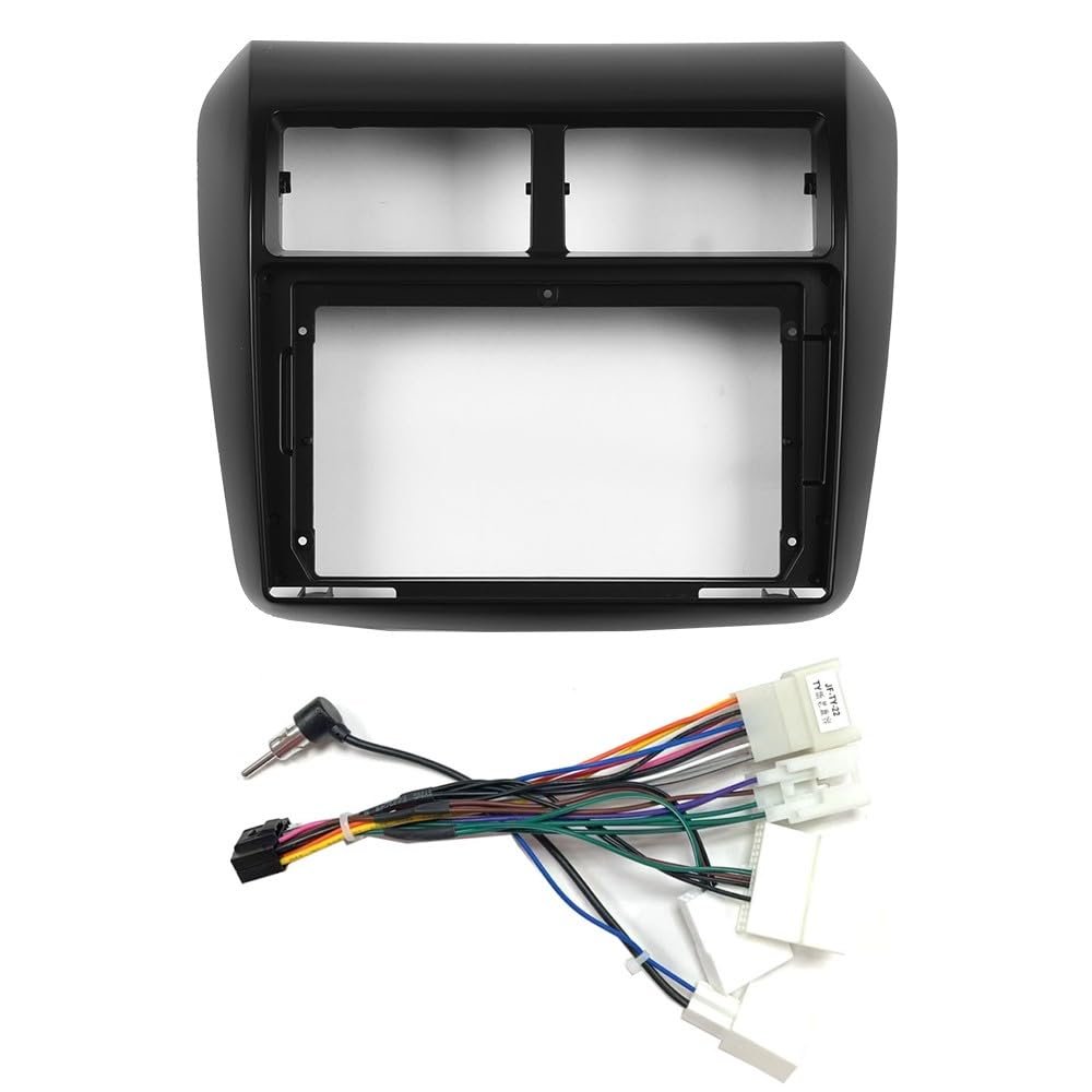 9" Car Radio Frame Bracket Stereo Mounting Frame with Wiring Harness Compatible with Toyota Wigo 2012 2013 2014 2015 2016 2017 2018 2019
