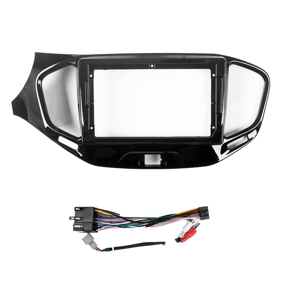 9" Car Radio Frame Bracket Stereo Mounting Frame with Wiring Harness Compatible with Lada Vesta 2015 2016 2017 2018 2019