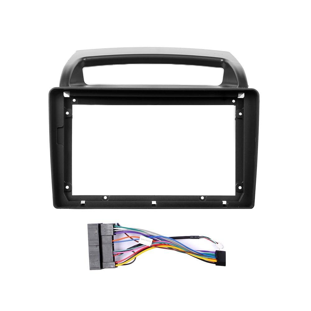 9" Car Radio Frame Bracket Stereo Mounting Frame with Wiring Harness Compatible with Kia Grand Carnival VQ 2006 2007 2008 2009 2010 2011 2012 2013
