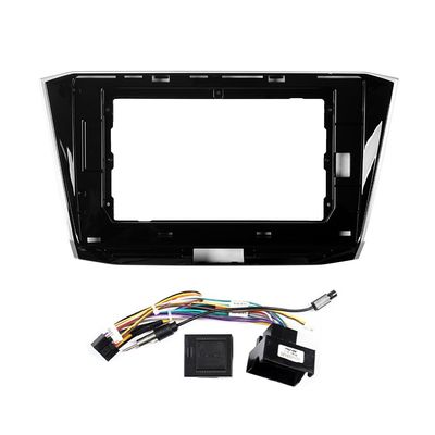10" Car Radio Frame Bracket Stereo Mounting Frame with Wiring Harness Compatible with VW Passat 2016 2017 2018 2019
