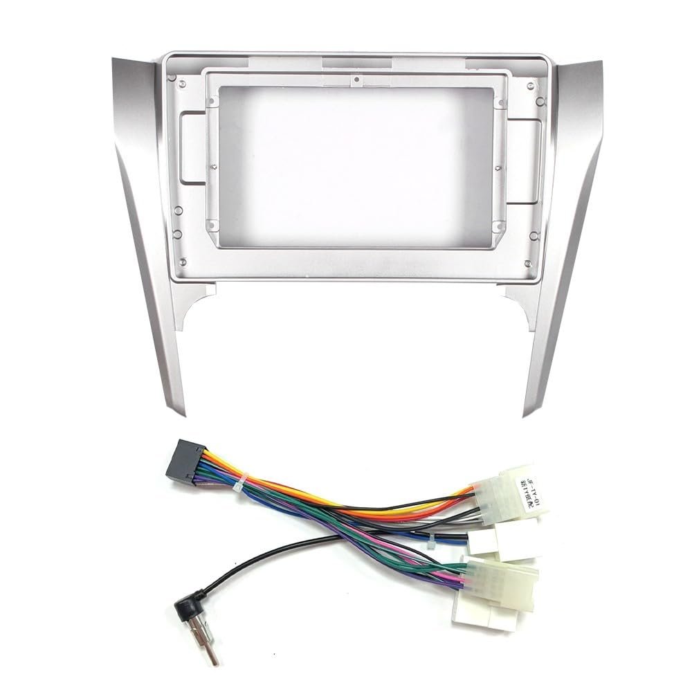 10" Car Radio Frame Bracket Stereo Mounting Frame with Wiring Harness Compatible with Toyota Camry 2012 2013 2014 2015 2016 2017