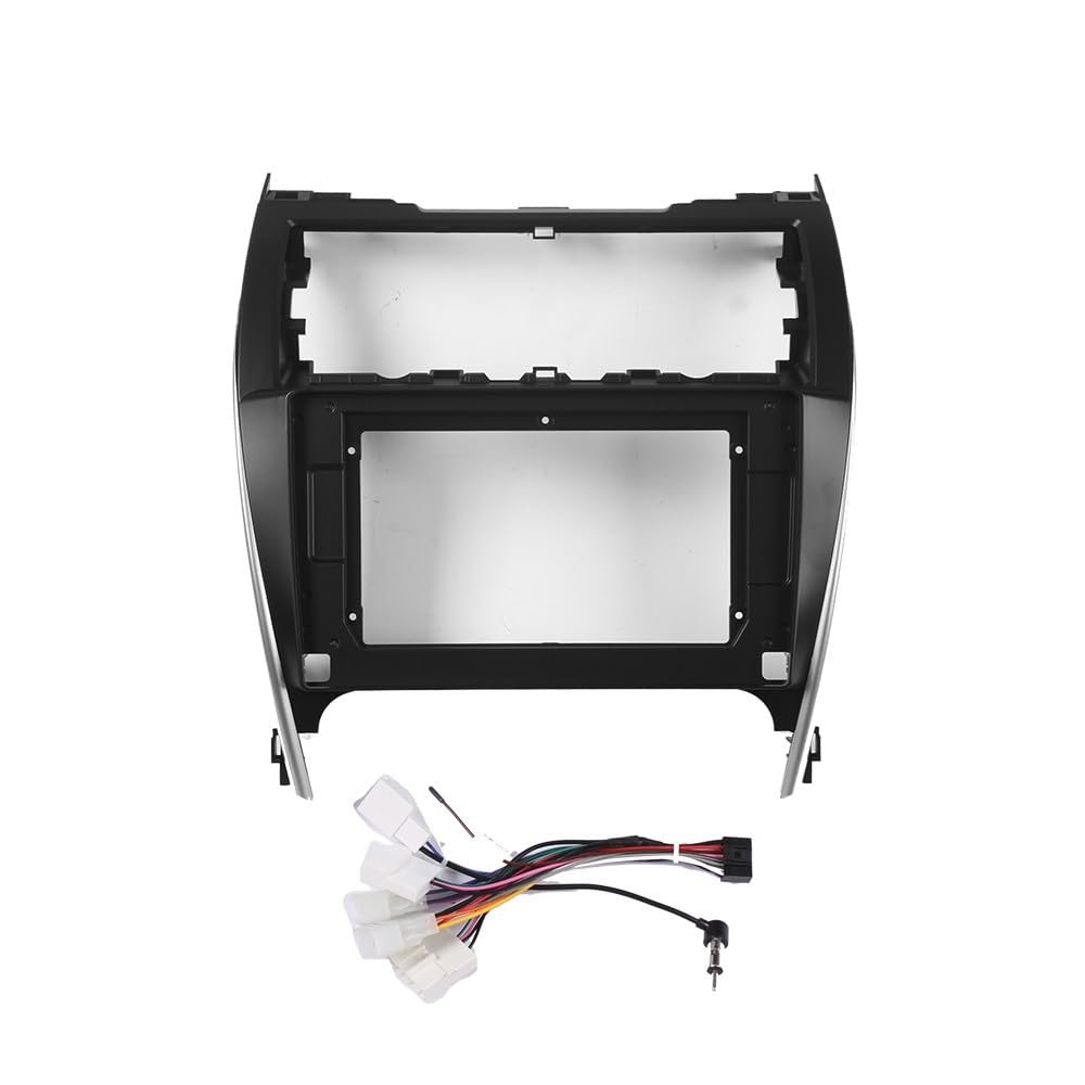 10" Car Radio Frame Bracket Stereo Mounting Frame with Wiring Harness Compatible with Toyota Camry 2012 2013 2014 American Version