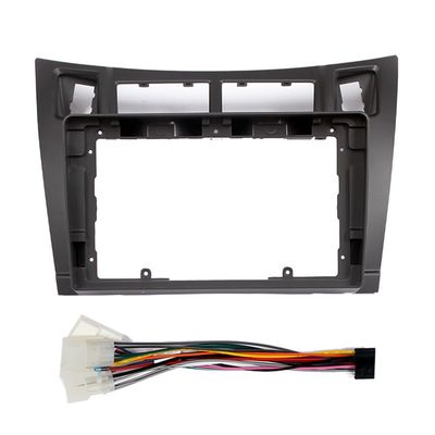 9" Car Radio Frame Bracket Stereo Mounting Frame with Wiring Harness Compatible with Toyota Vitz/Yaris/Platz 2005 2006 2007 2008 2009 2010 2011