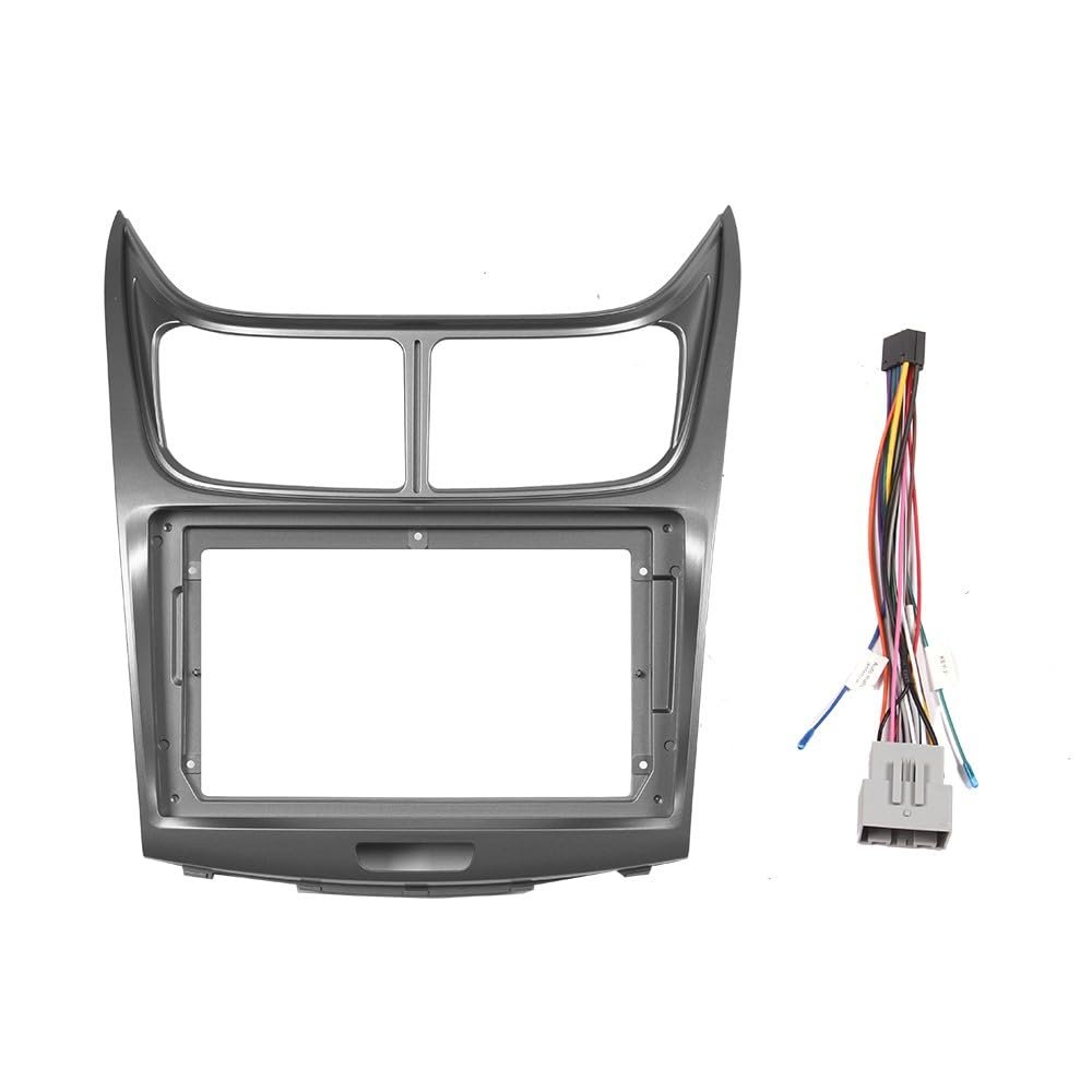 9" Car Radio Frame Bracket Stereo Mounting Frame with Wiring Harness Compatible with Chevrolet Sail 2004 2005 2006 2007 2008 2009 2010 2011 2012 2013