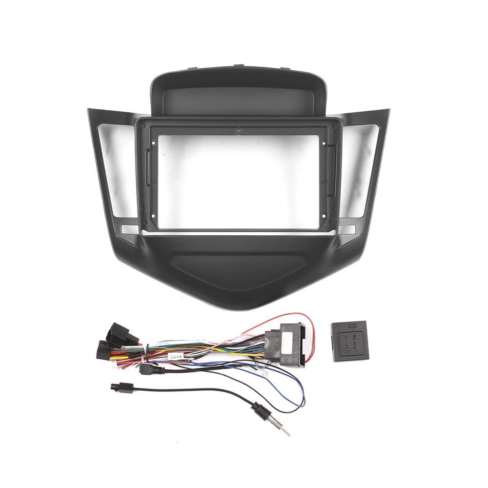 9" Car Radio Frame Bracket Stereo Mounting Frame with Wiring Harness Compatible with Chevrolet Cruze 2009 2010 2011 2012 2013 2014 2015