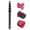 Luqeeg Camera Monopod Stand, 5 Extension Pipes 13.2-42.5in Adjustable Monopie Lr255 Aluminum Alloy Powerful Loading with Knob Lock System 1/4in Screw Tripod Extension for Hiking view 1