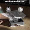 Reshow Cassette Tape Player Portable, Cassette Player Recorder with Built-in Speaker, USB-C Power, for Music Playback, Recording, Students, Travel, Nostalgic Music Lovers (Grey White) view 4