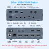ATLAHET Thunderbolt KVM Switch Docking Station for Macbooks 4 Monitors 2 Computers HDMI 4K60Hz Displaylink USB C Dock for Laptops/Desktop Share 4xHDMI USBA/C Ethernet Audio Support Extended/Copy Mode view 2