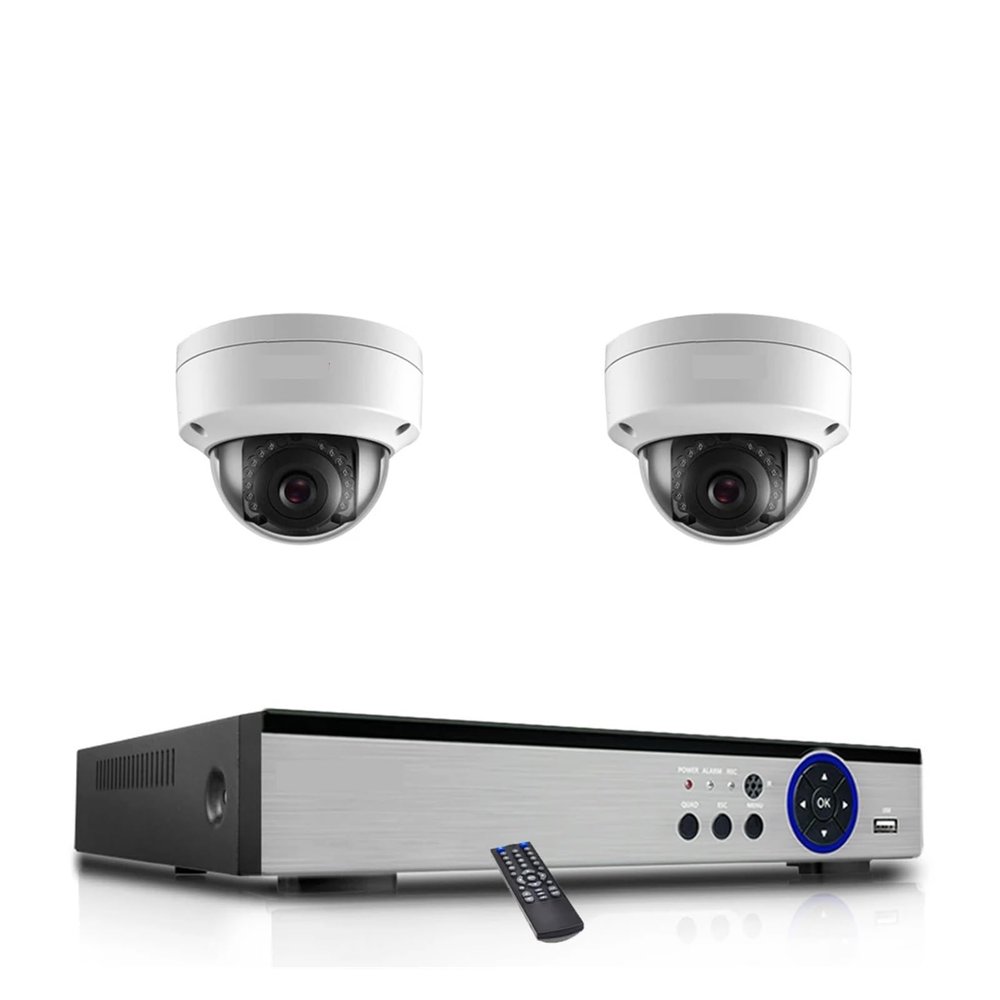 H.265 8CH 4K NVR Kit CCTV POE Security Camera System 8MP 4K Audio Record Vandal-Proof Dome Night Video Surveillance Set(3T(),4CH NVR x 2PCS 2K)