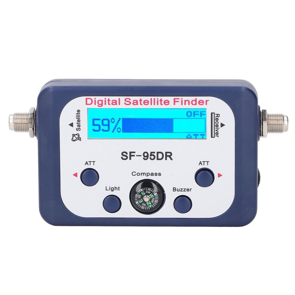 Aoaoy Satellite Finder, 9502150MHz Wide Application Microprocessor Control Digital Satellite Signal Finder Multifunctional for Broadcasting Work
