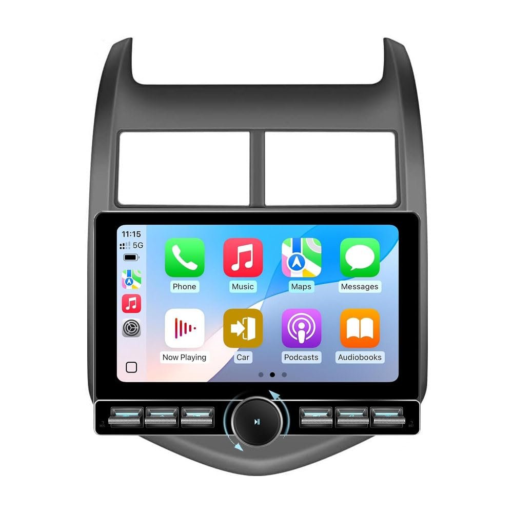 4+64GB for Chevrolet Chevy Aveo Sonic Radio 2011 2012 2013 Android 15 Car Stereo 10.8" Touchscreen Wireless Carplay Android Auto DSP Bluetooth GPS Navigation FM with Free Reverse Camera